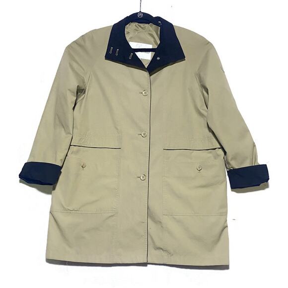 Amanda Smith Coat Women's Size 12 Brown Tan Button-Up Mid Length Lined - Picture 1 of 8